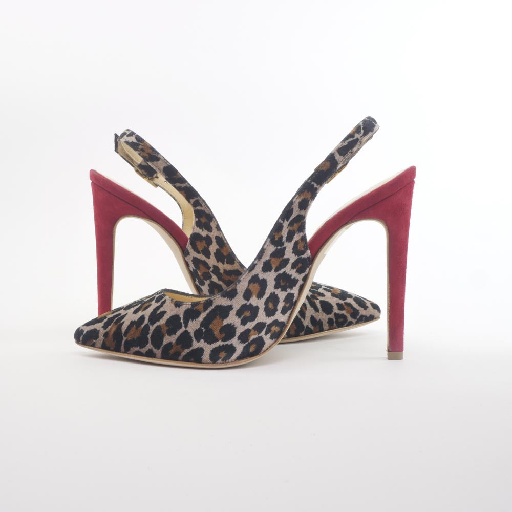 Eva Picci - Artigianato, Cinturino, Donna, Eva Picci, Slingback, Tacco - Eva Picci Ch 1086 Leo Rosso Slingback - Lupis SRL