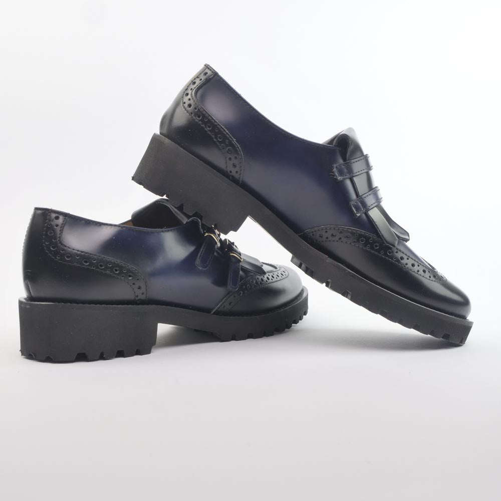Eva Picci IN01 336 Spazz Blu Nero Mocassino Frange