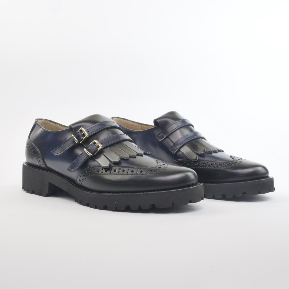 Eva Picci IN01 336 Spazz Blu Nero Mocassino Frange