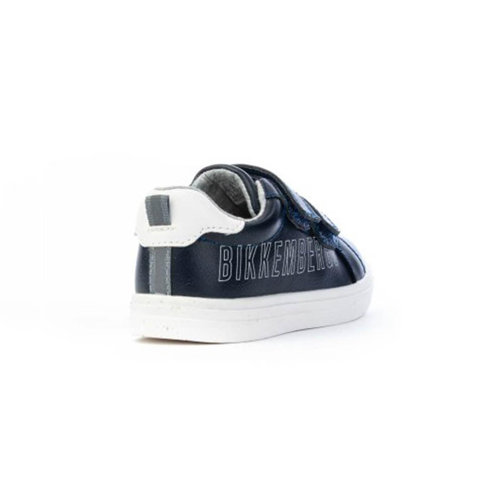Bikkembergs K1B9 Low Cut Velcro Sneakers Blue White - Lupis Calzature