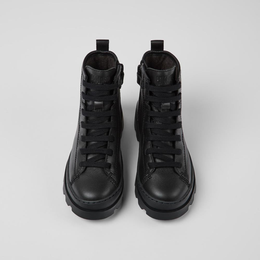 '- ["Anfibi","Camper","Donna","Kids","Scarpe"] - Camper Brutus Sella Negro Obsidian Kids - Lupis SRL