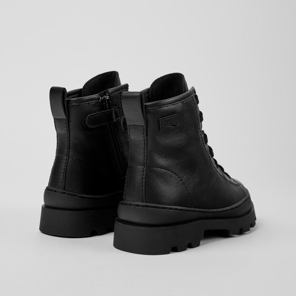 '- ["Anfibi","Camper","Donna","Kids","Scarpe"] - Camper Brutus Sella Negro Obsidian Kids - Lupis SRL