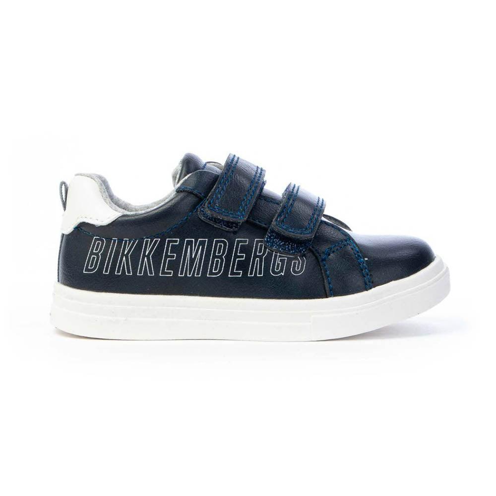 Bikkembergs K1B9 Low Cut Velcro Sneakers Blue White - Lupis Calzature