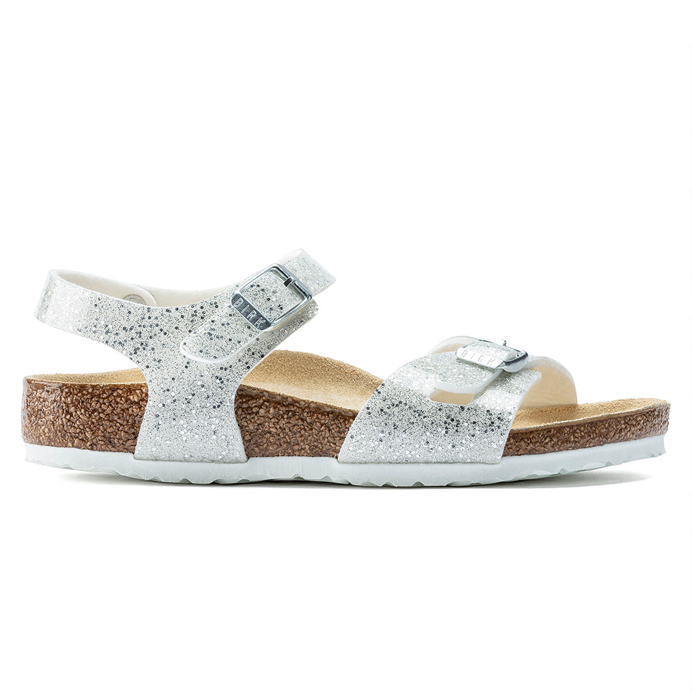'- ["Birkenstock","Kids","Sandali","Scarpe"] - Birkenstock Rio Kids Cosmic Sparkle White - Lupis SRL