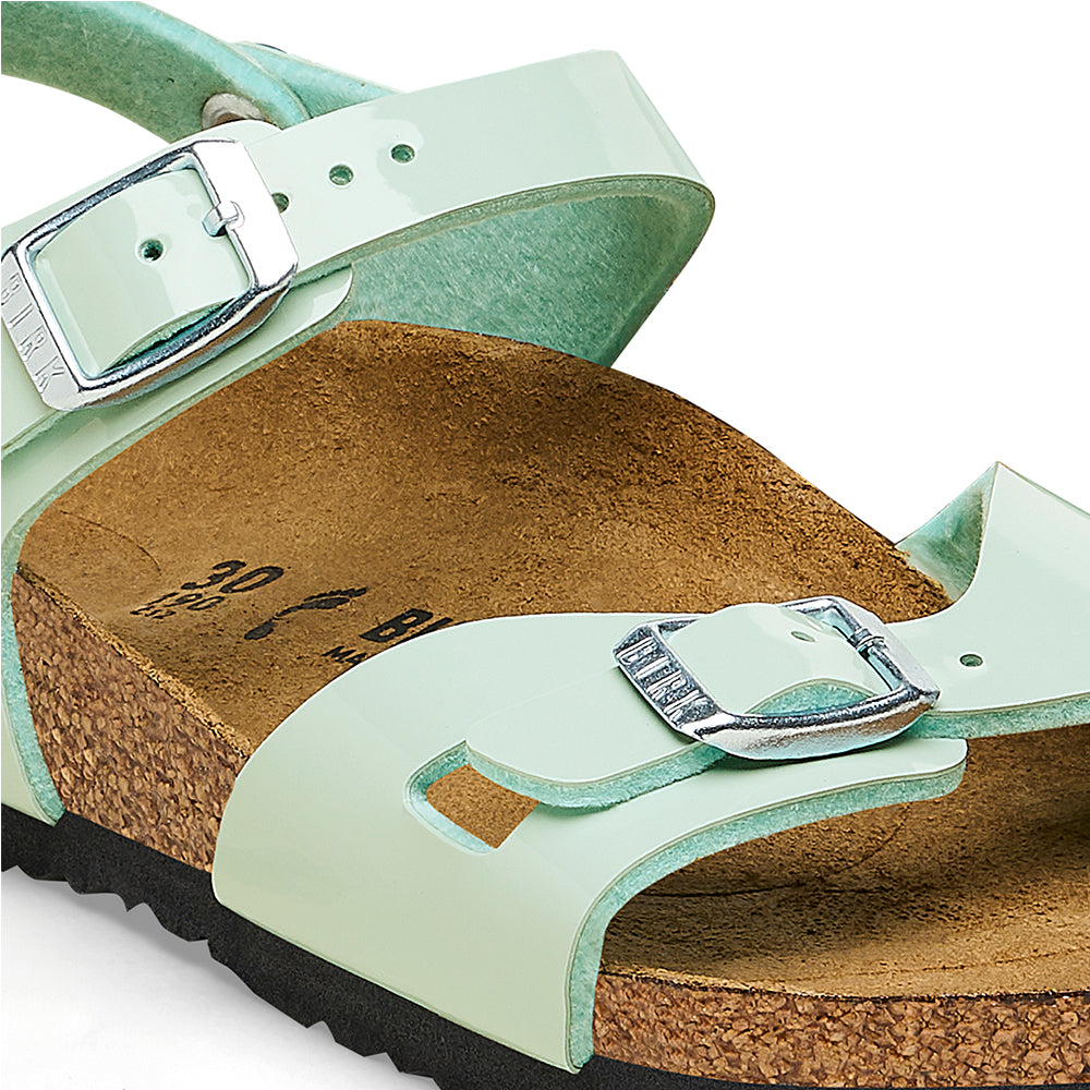  - ["Birkenstock","Kids","Sandali","Scarpe"] - Birkenstock Rio Kids Surf Green Birko Flor Patent - Lupis SRL