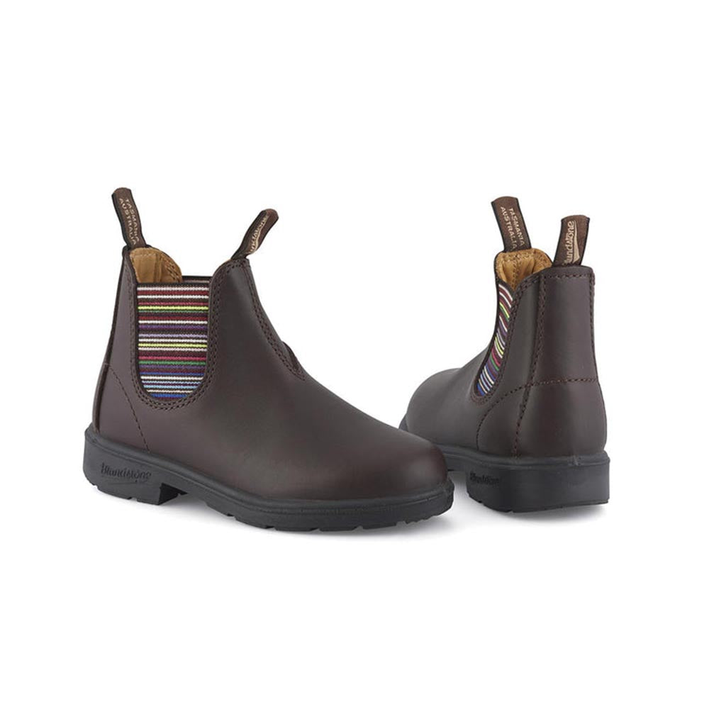  - ["Blundstone","Kids","Scarpe","Stivaletti"] - Blundstone 1413 Kids Elastic Sided Boot Brown Stripes - Lupis SRL