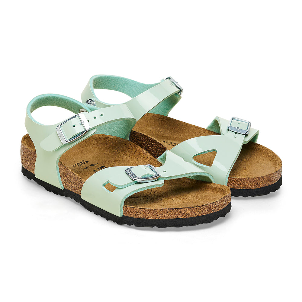  - ["Birkenstock","Kids","Sandali","Scarpe"] - Birkenstock Rio Kids Surf Green Birko Flor Patent - Lupis SRL