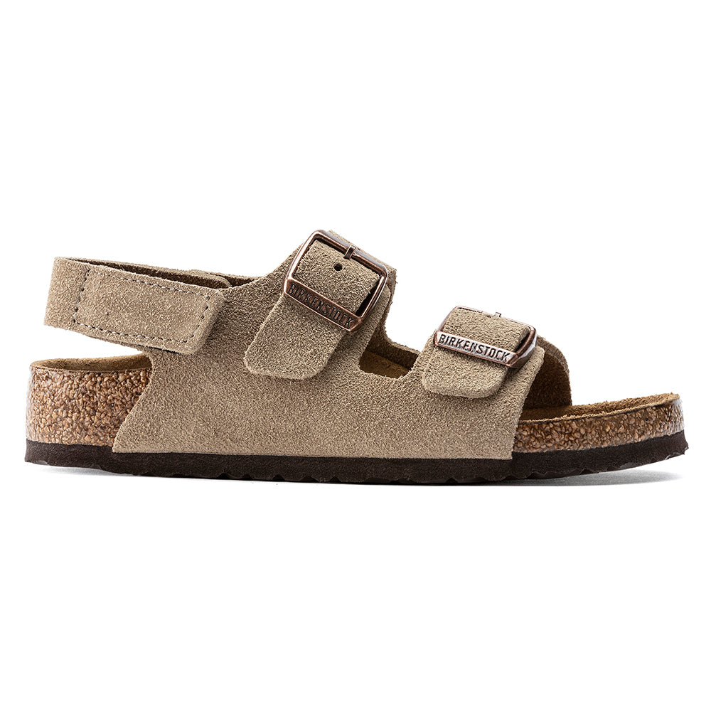  - ["Birkenstock","Ciabatte","Kids","Sandali","Scarpe"] - Birkenstock Milano Hl Kids Taupe Suede Leather - Lupis SRL