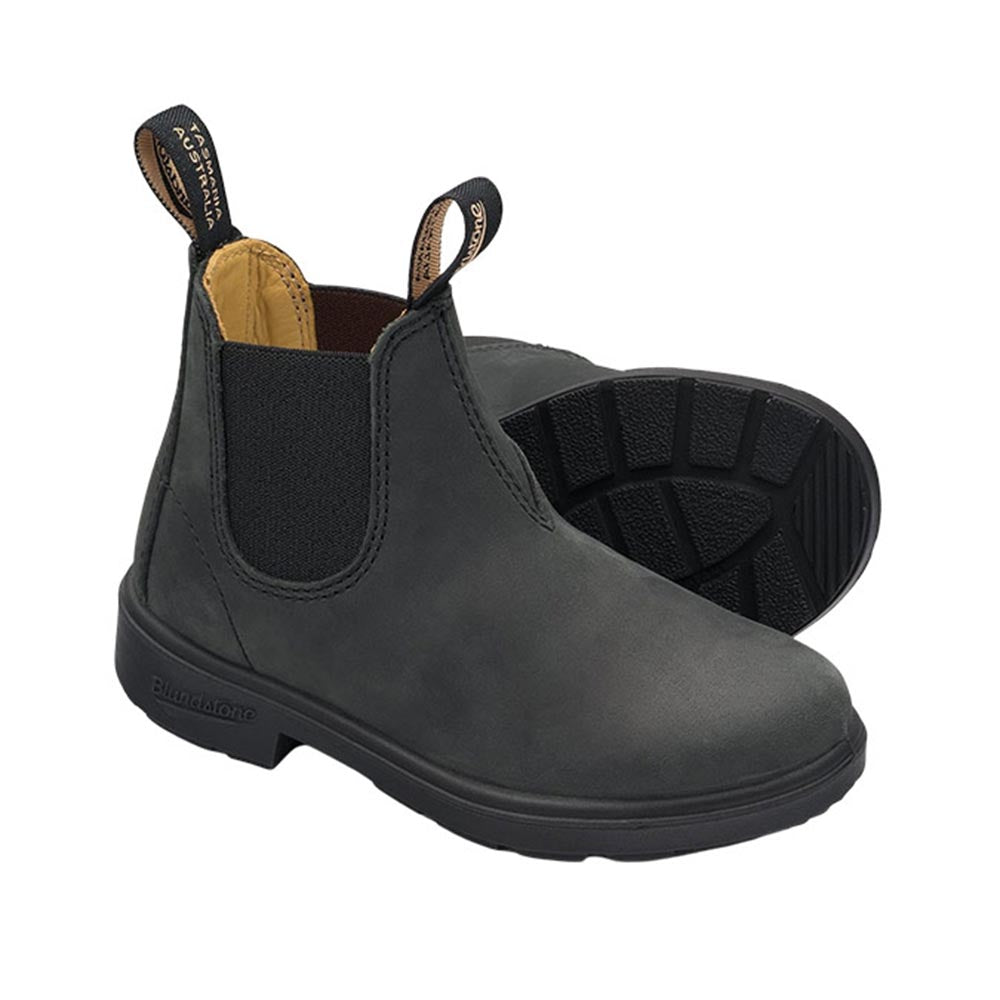 '- ["Blundstone","Kids","Scarpe","Stivaletti"] - Blundstone 1325 Kids Elastic Sided Boot Rustic Black - Lupis SRL