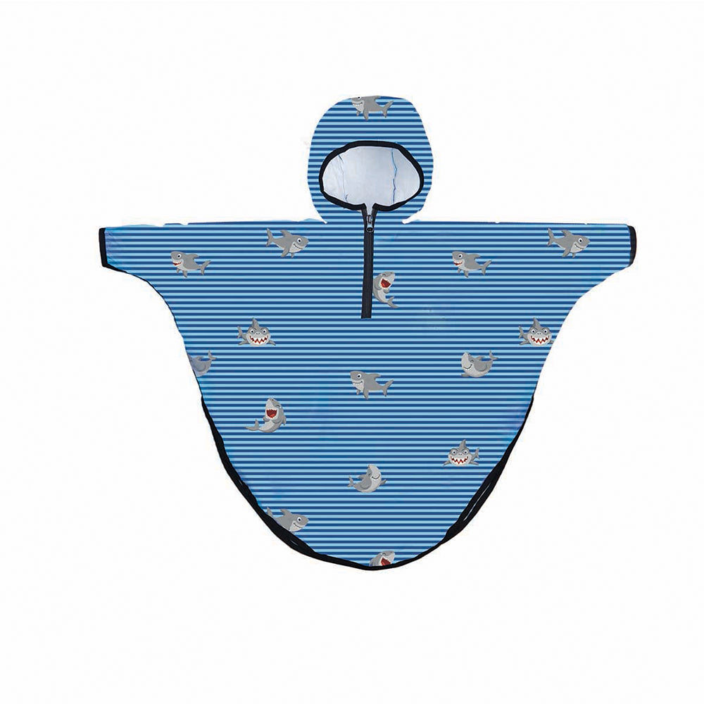  - ["Abbigliamento","Giacche","Kids","Mantella pioggia","Mr. Tiggle","Ultima Taglia"] - Mr. Tiggle Rain Cape Squalo Rigato - Lupis SRL