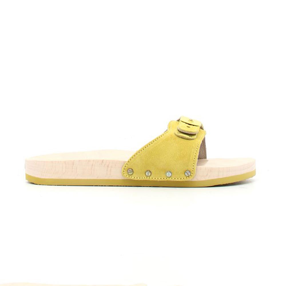 '- ["Donna","Scarpe","Scholl","Ultima Taglia","Zoccoli"] - Scholl Pescura Flat Giallo - Lupis SRL