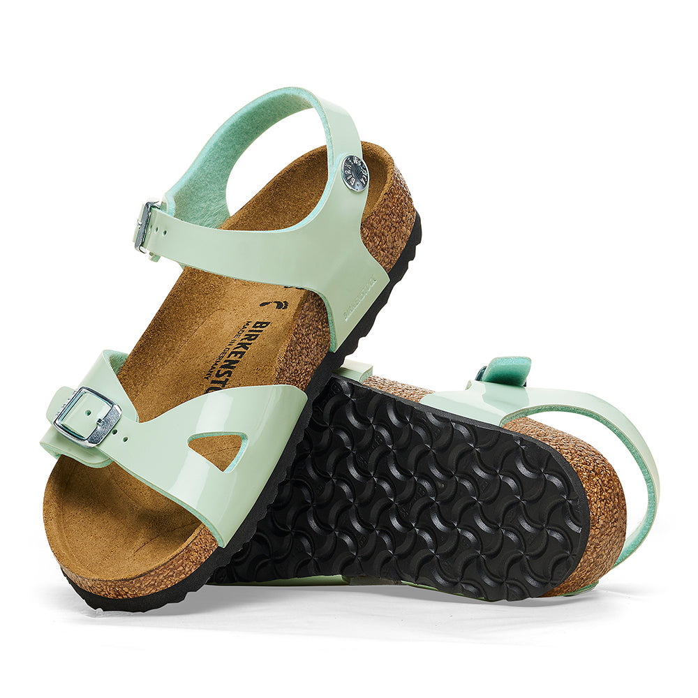  - ["Birkenstock","Kids","Sandali","Scarpe"] - Birkenstock Rio Kids Surf Green Birko Flor Patent - Lupis SRL