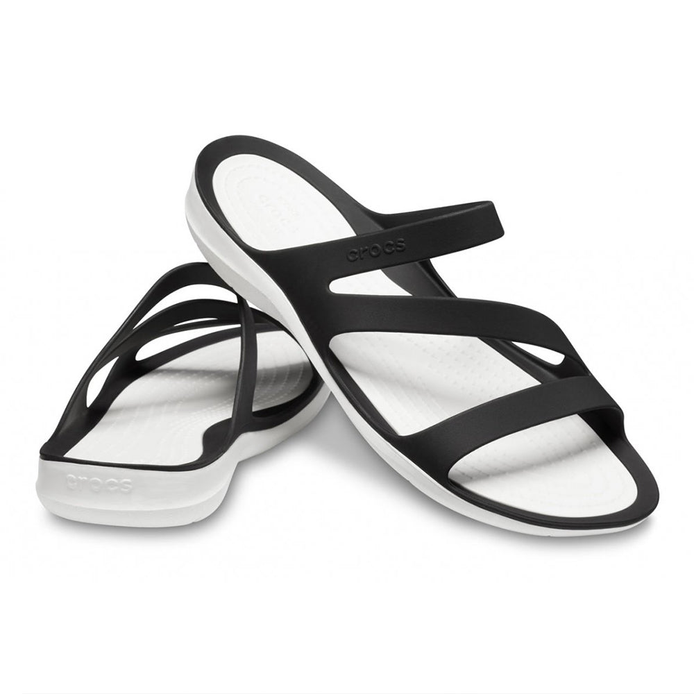 Crocs - Crocs, Donna, Nuovo, Sandali - Crocs Swiftwater Sandal W Black White - Lupis SRL