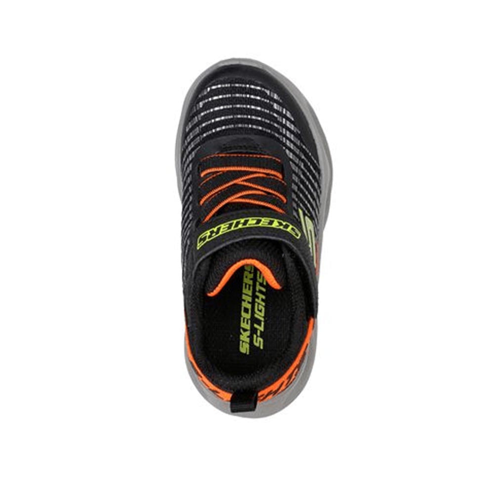 '- ["Kids","Scarpe","Scarpe sportive","Skechers","Toddler"] - Skechers T S Light's Twisty Brights-Novlo Black Orange - Lupis SRL