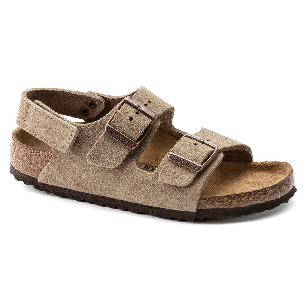  - ["Birkenstock","Ciabatte","Kids","Sandali","Scarpe"] - Birkenstock Milano Hl Kids Taupe Suede Leather - Lupis SRL