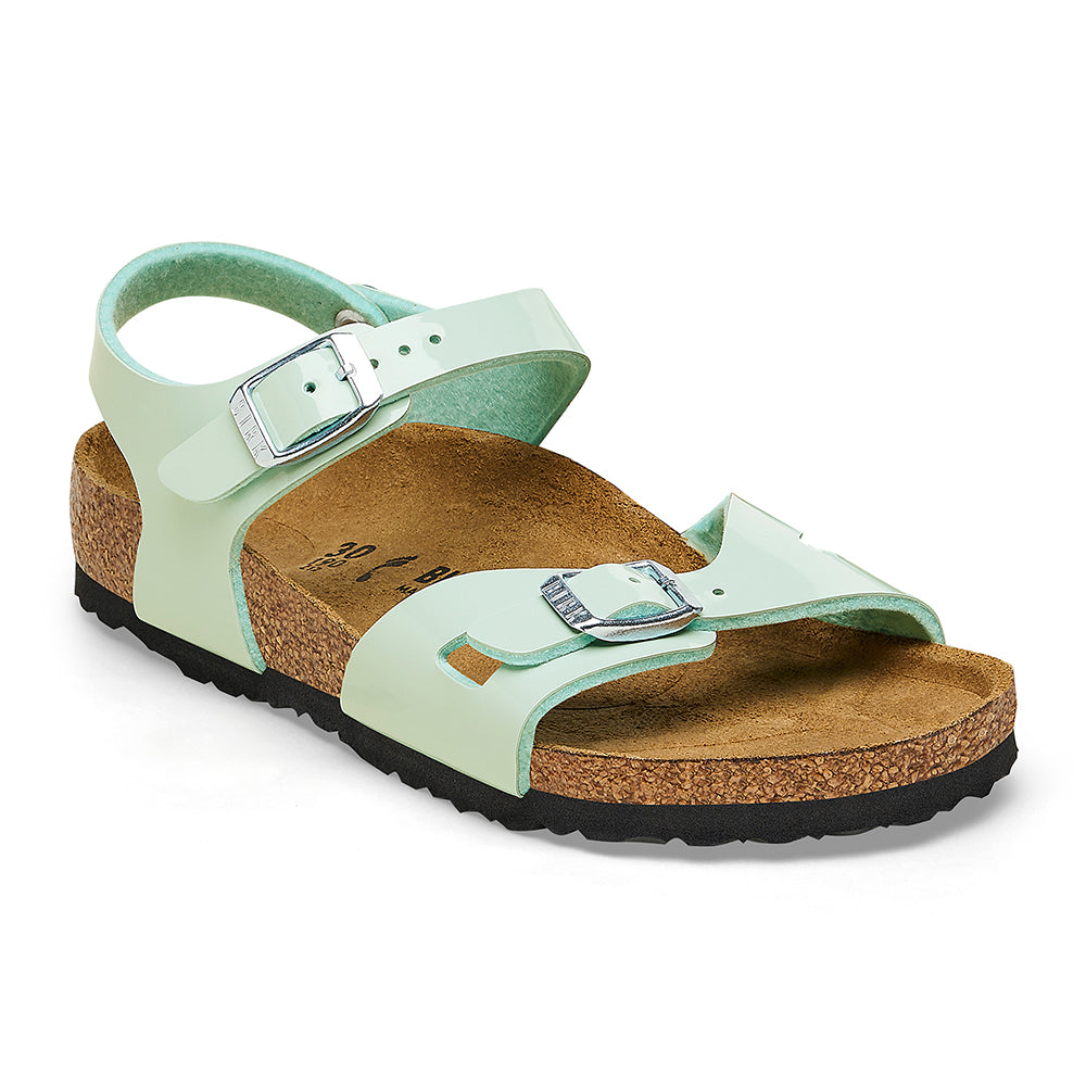 - ["Birkenstock","Kids","Sandali","Scarpe"] - Birkenstock Rio Kids Surf Green Birko Flor Patent - Lupis SRL