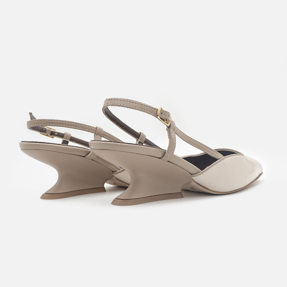 '- ["Artigianato","Donna","Eva Picci","Scarpe","Slingback","Tacco"] - Slingback Da Donna Eva Picci 1718 Slingback Tacco Lux Vaniglia Taupe - Lupis SRL