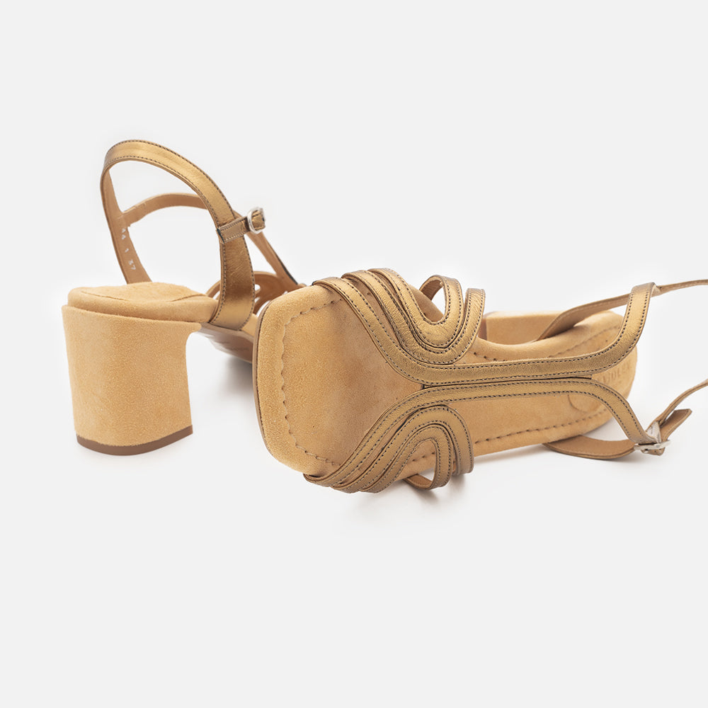 '- ["Audley","Donna","Sandali Eleganti","Scarpe","Tacco"] - Audley 22117 Bronze Sandalo - Lupis SRL