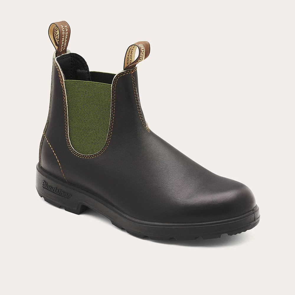 '- ["Blundstone","Scarpe","Stivaletti","Uomo"] - Blundstone 519 Coloured Elastic Sided Boot Brown Olive - Lupis SRL