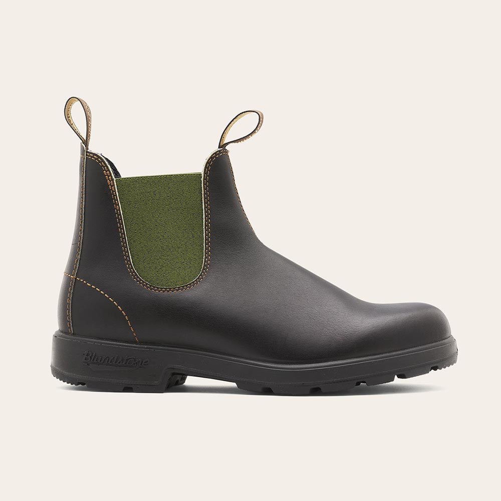 '- ["Blundstone","Scarpe","Stivaletti","Uomo"] - Blundstone 519 Coloured Elastic Sided Boot Brown Olive - Lupis SRL