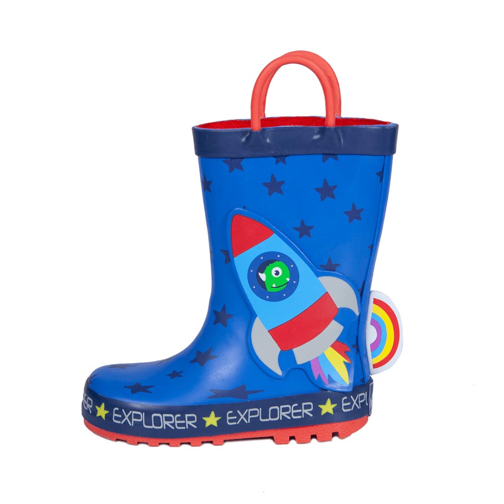 '- ["Kids","Mr. Tiggle","Scarpe","Stivali di gomma"] - Mr. Tiggle Rain Boots Razzo Azzurro 001 025 - Lupis SRL