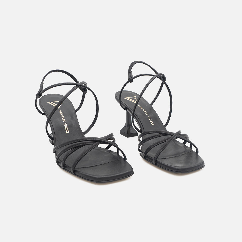 '- ["Artigianato","Donna","Sandali Eleganti","Scarpe","Tacco","Viozzi"] - Viozzi Pin 5123 Black Sandalo - Lupis SRL