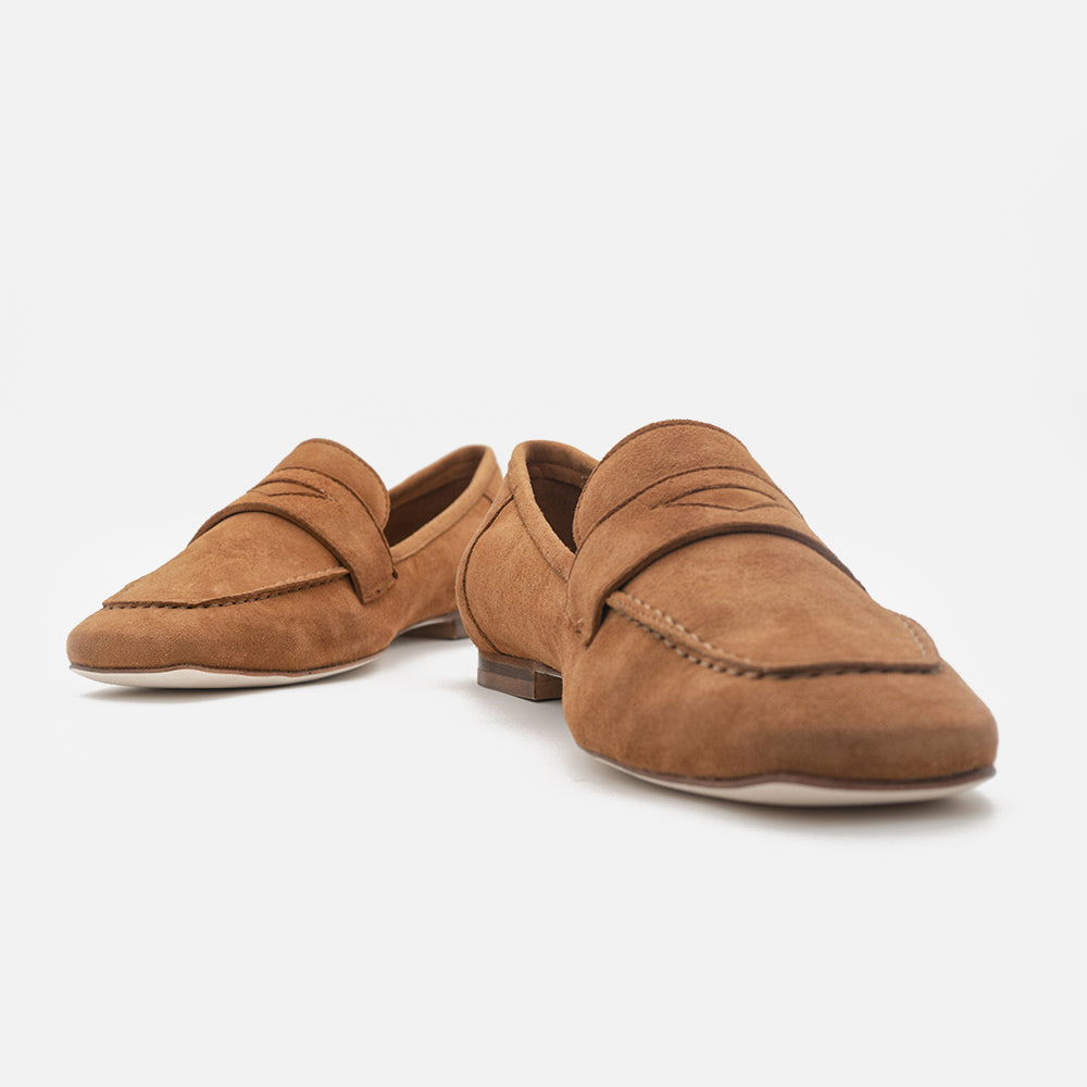 '- ["Artigianato","Donna","Eva Picci","Mocassini","Scarpe"] - Mocassini Da Donna Eva Picci 940 Camoscio Cuoio - Lupis SRL