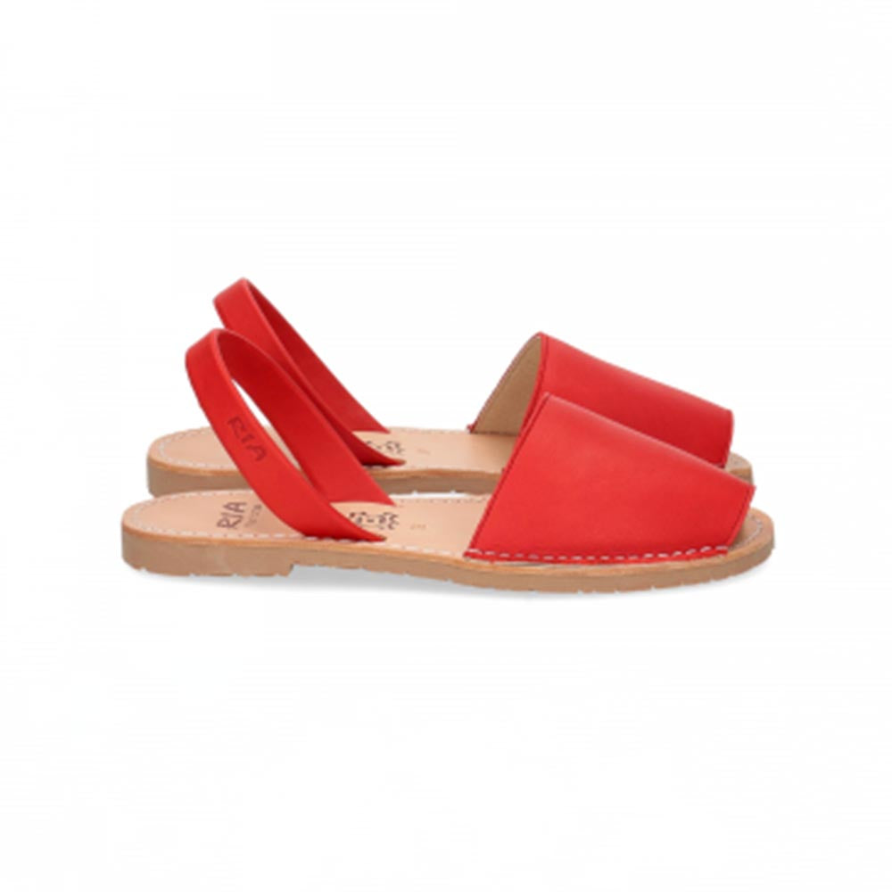 Ria - Kids, Ria, Sandali, Toddler - Ria Sandalo Velvet Rosso Rueda Caramello - Lupis SRL