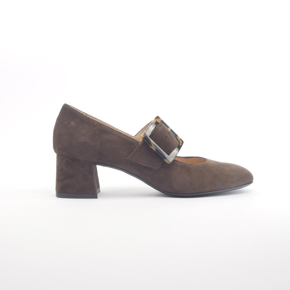 '- ["Artigianato","Cinturino","Donna","D\u00e9collet\u00e9","Eva Picci","Scarpe","Tacco","Ultima Taglia"] - Décolleté Da Donna Eva Picci IN01 2500 Camoscio Marrone Décolleté Cinturino - Lupis SRL