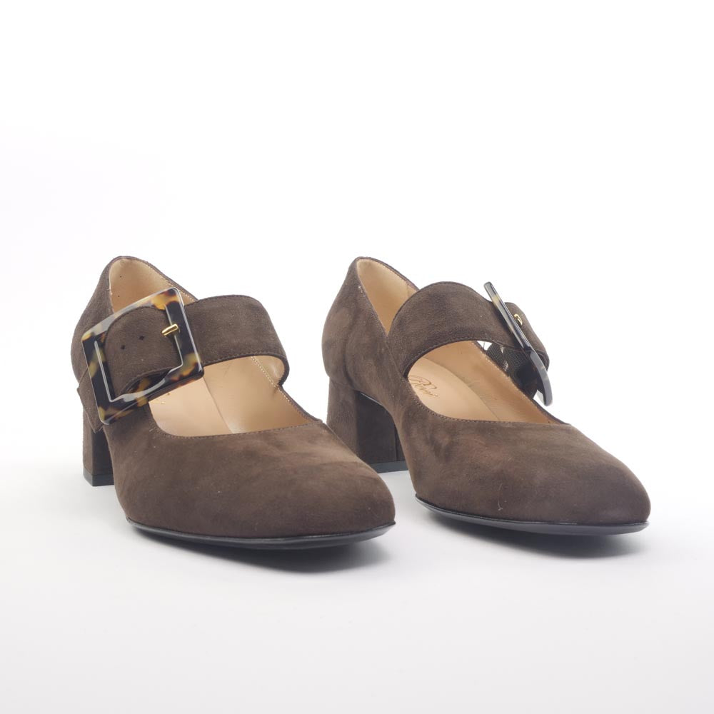 '- ["Artigianato","Cinturino","Donna","D\u00e9collet\u00e9","Eva Picci","Scarpe","Tacco","Ultima Taglia"] - Décolleté Da Donna Eva Picci IN01 2500 Camoscio Marrone Décolleté Cinturino - Lupis SRL