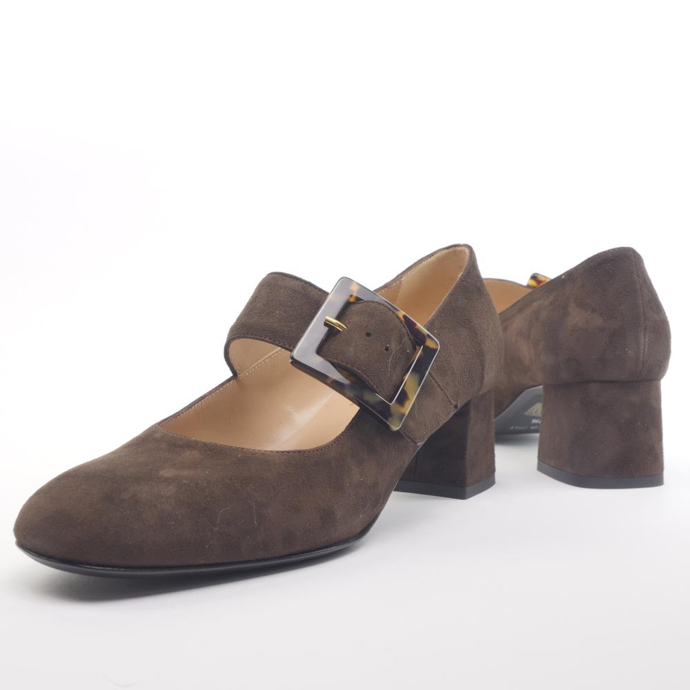 '- ["Artigianato","Cinturino","Donna","D\u00e9collet\u00e9","Eva Picci","Scarpe","Tacco","Ultima Taglia"] - Décolleté Da Donna Eva Picci IN01 2500 Camoscio Marrone Décolleté Cinturino - Lupis SRL