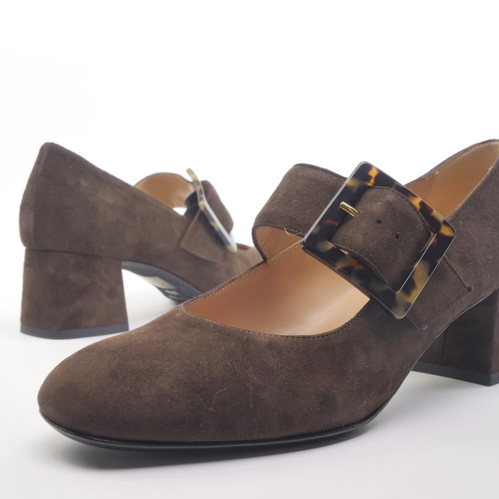 '- ["Artigianato","Cinturino","Donna","D\u00e9collet\u00e9","Eva Picci","Scarpe","Tacco","Ultima Taglia"] - Décolleté Da Donna Eva Picci IN01 2500 Camoscio Marrone Décolleté Cinturino - Lupis SRL