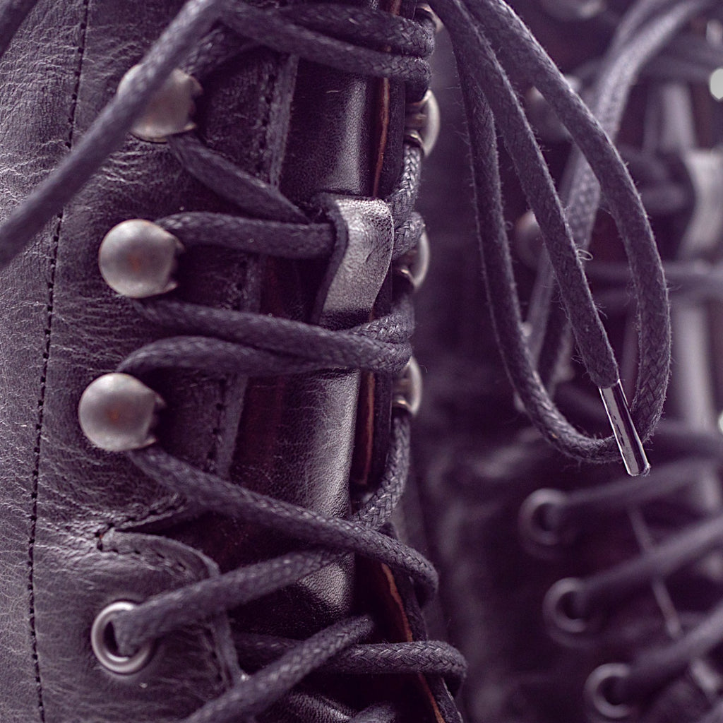 Dianetti Tudor Women's Platform Ankle Boots in Black Leather 1633