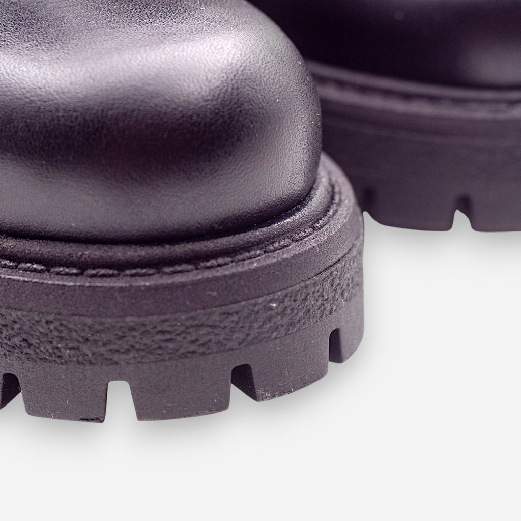 Dianetti Tudor Women's Platform Ankle Boots in Black Leather 1633