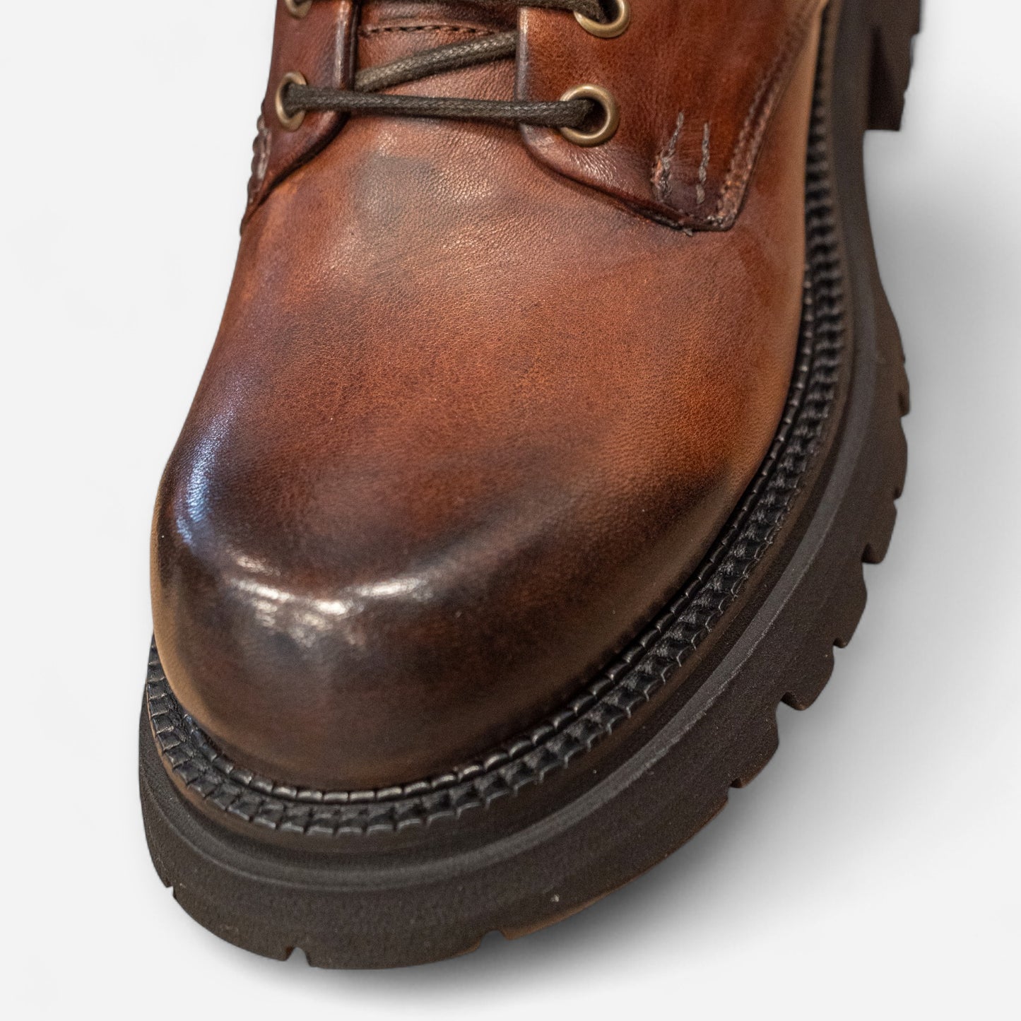 Anfibi Donna JP/DAVID Papua Pelle Cuoio Scuro 7636/4