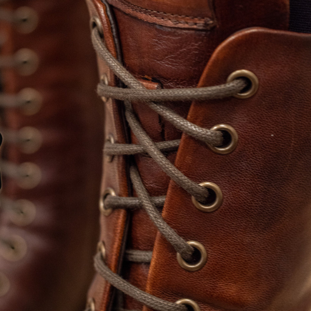 Anfibi Donna JP/DAVID Papua Pelle Cuoio Scuro 7636/4