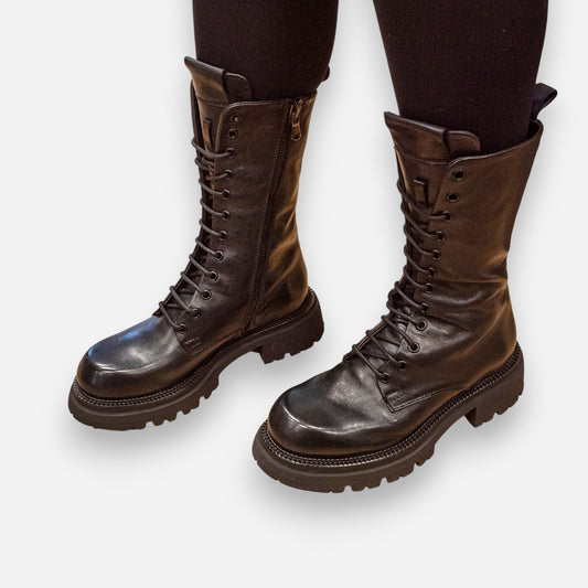 Anfibi Donna JP/DAVID Papua Pelle Nero 7636/4