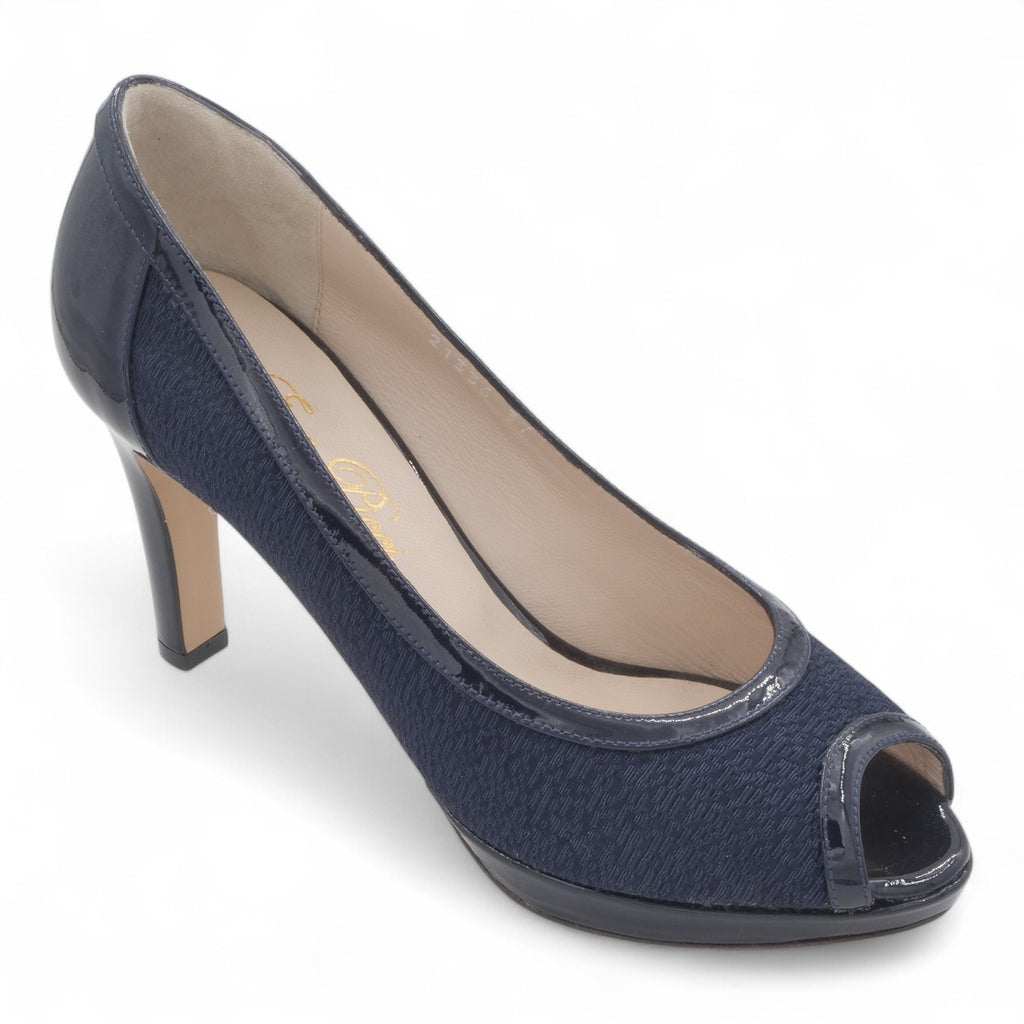  - ["Artigianato","Donna","D\u00e9collet\u00e9","Eva Picci","Scarpe","Tacco"] - Aperta in Punta Donna Eva Picci 21336 Tessuto Blu - Lupis SRL