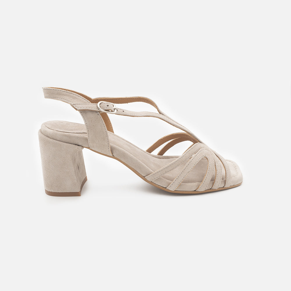 '- ["Audley","Donna","Sandali Eleganti","Scarpe","Tacco"] - Audley 22117 Beige Sandalo - Lupis SRL
