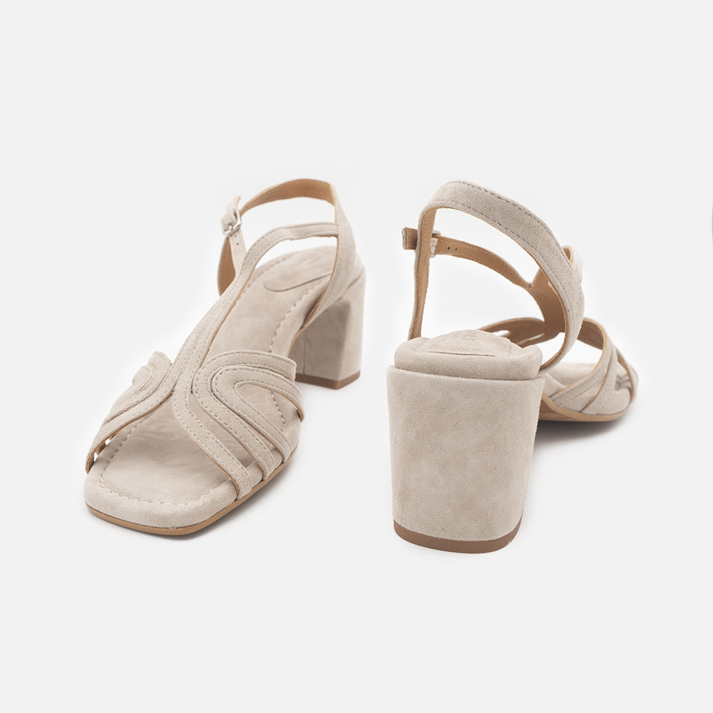 '- ["Audley","Donna","Sandali Eleganti","Scarpe","Tacco"] - Audley 22117 Beige Sandalo - Lupis SRL