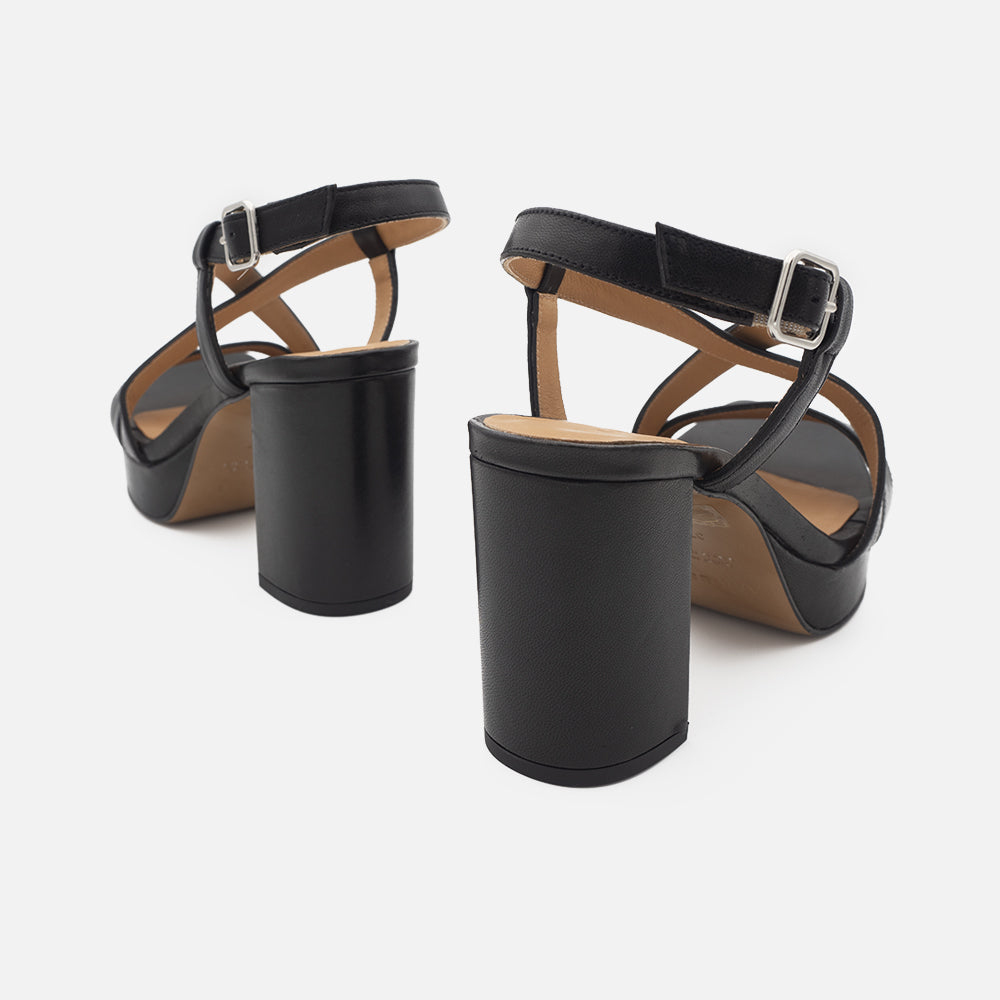 '- ["Audley","Donna","Sandali Eleganti","Scarpe","Tacco"] - Audley 22298 Nero Sandalo - Lupis SRL