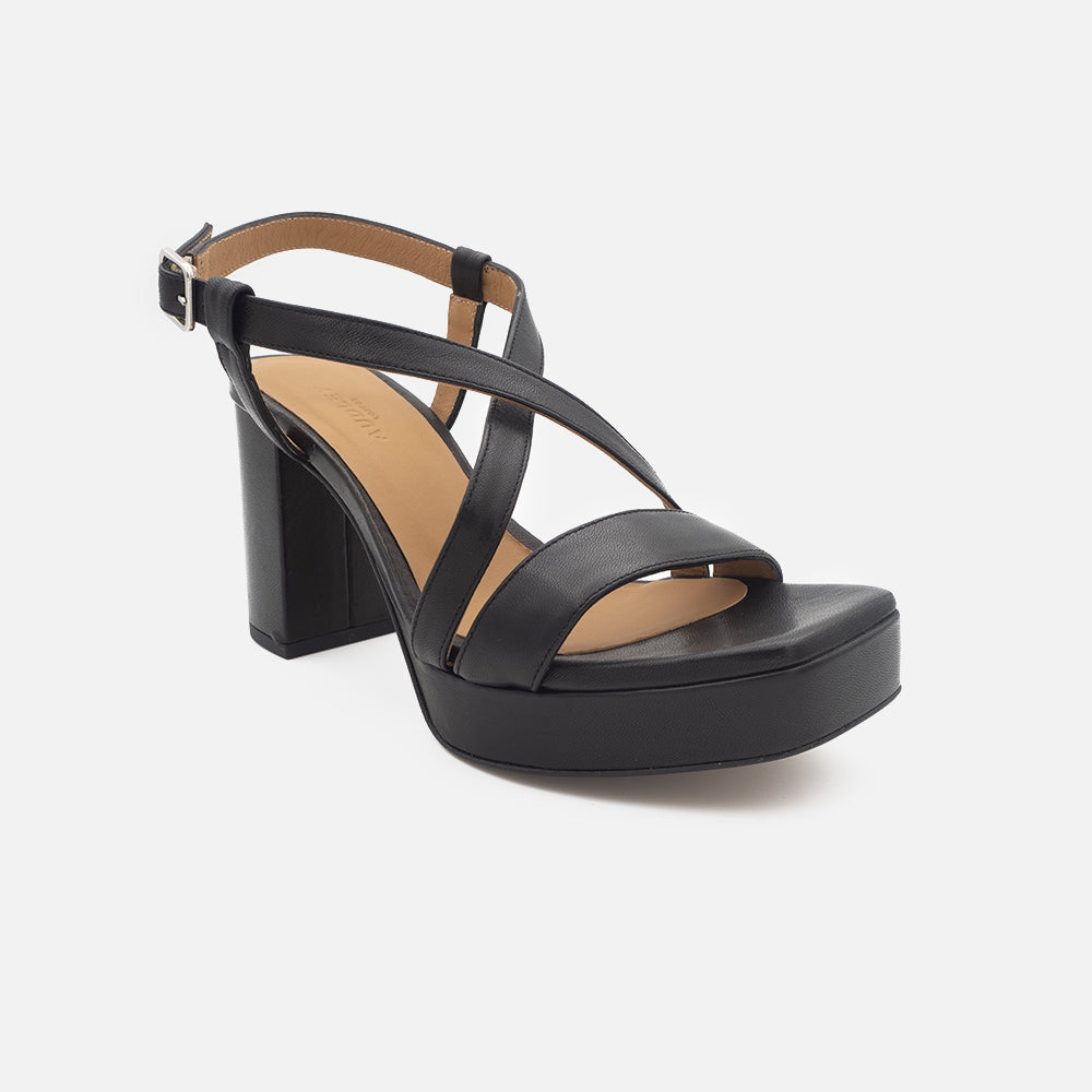 '- ["Audley","Donna","Sandali Eleganti","Scarpe","Tacco"] - Audley 22298 Nero Sandalo - Lupis SRL