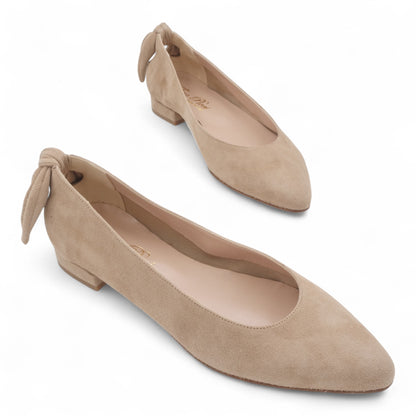  - ["Artigianato","Ballerine","Donna","D\u00e9collet\u00e9","Eva Picci","Scarpe"] - Ballerine Da Donna Eva Picci 1169 Ballerina Camoscio Beige - Lupis SRL
