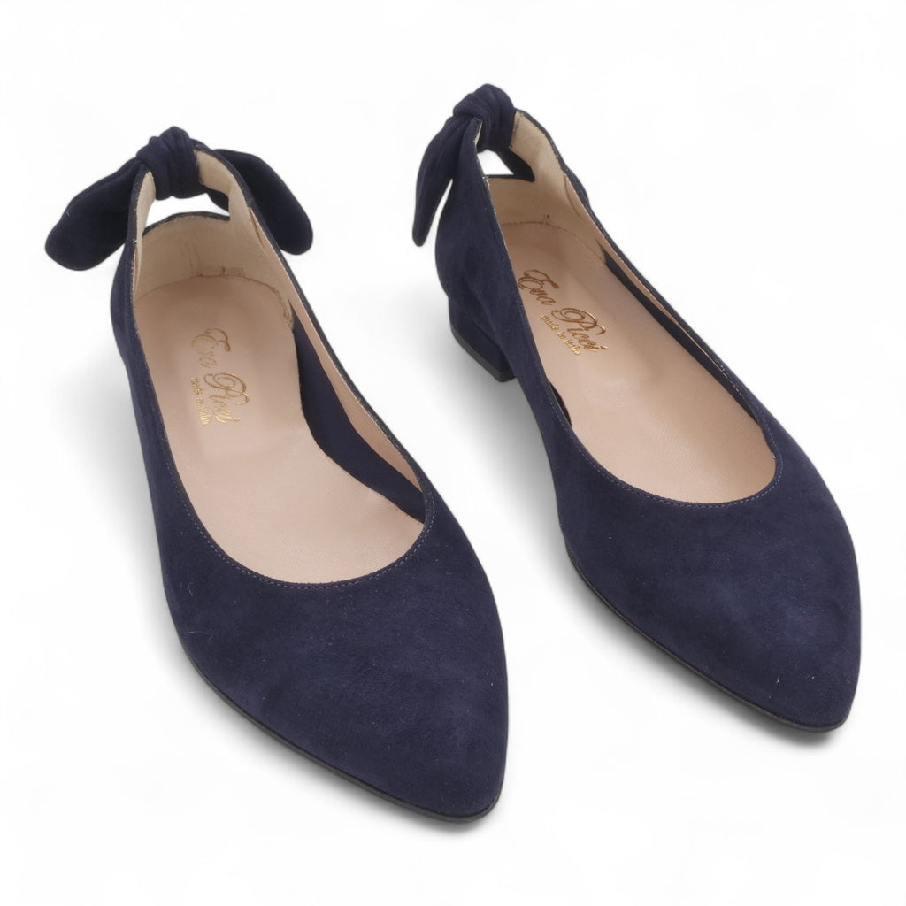  - ["Artigianato","Ballerine","Donna","D\u00e9collet\u00e9","Eva Picci","Scarpe"] - Ballerine Da Donna Eva Picci 1169 Ballerina Camoscio Blu - Lupis SRL