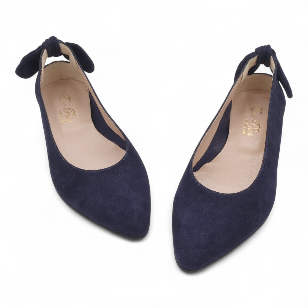  - ["Artigianato","Ballerine","Donna","D\u00e9collet\u00e9","Eva Picci","Scarpe"] - Ballerine Da Donna Eva Picci 1169 Ballerina Camoscio Blu - Lupis SRL