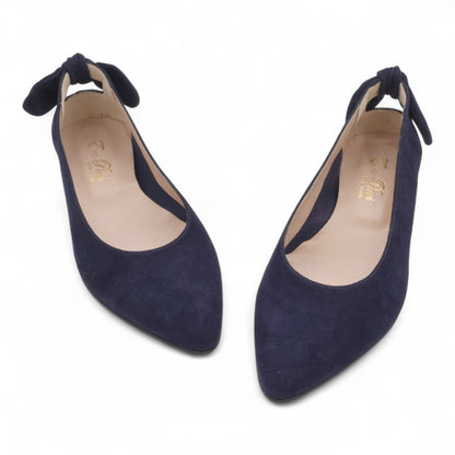  - ["Artigianato","Ballerine","Donna","D\u00e9collet\u00e9","Eva Picci","Scarpe"] - Ballerine Da Donna Eva Picci 1169 Ballerina Camoscio Blu - Lupis SRL