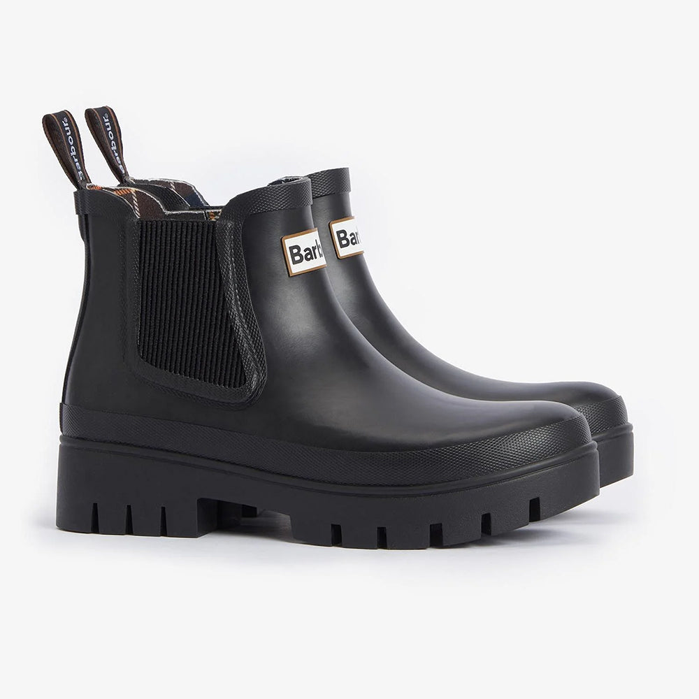 Barbour Rubber Halton Chelsea Welly Fw24 Wellington Black