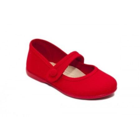 '- ["Ballerine","Batilas","Kids","Scarpe"] - Batilas 17351 Rojo Salon Boton Terciopelo - Lupis SRL