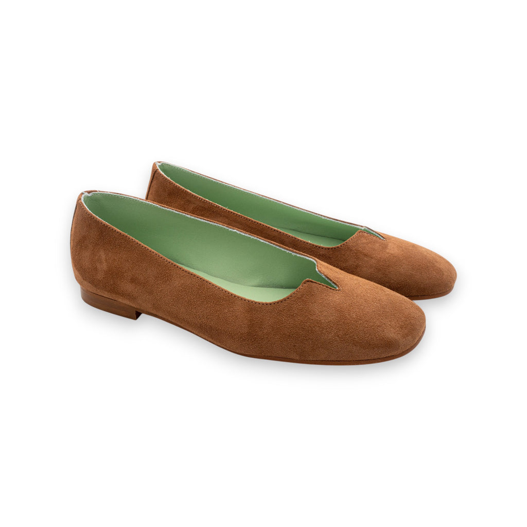 Belle Vie Women's Ballerina Shoes Via Panche 2 Suede Saddle 3.666-9