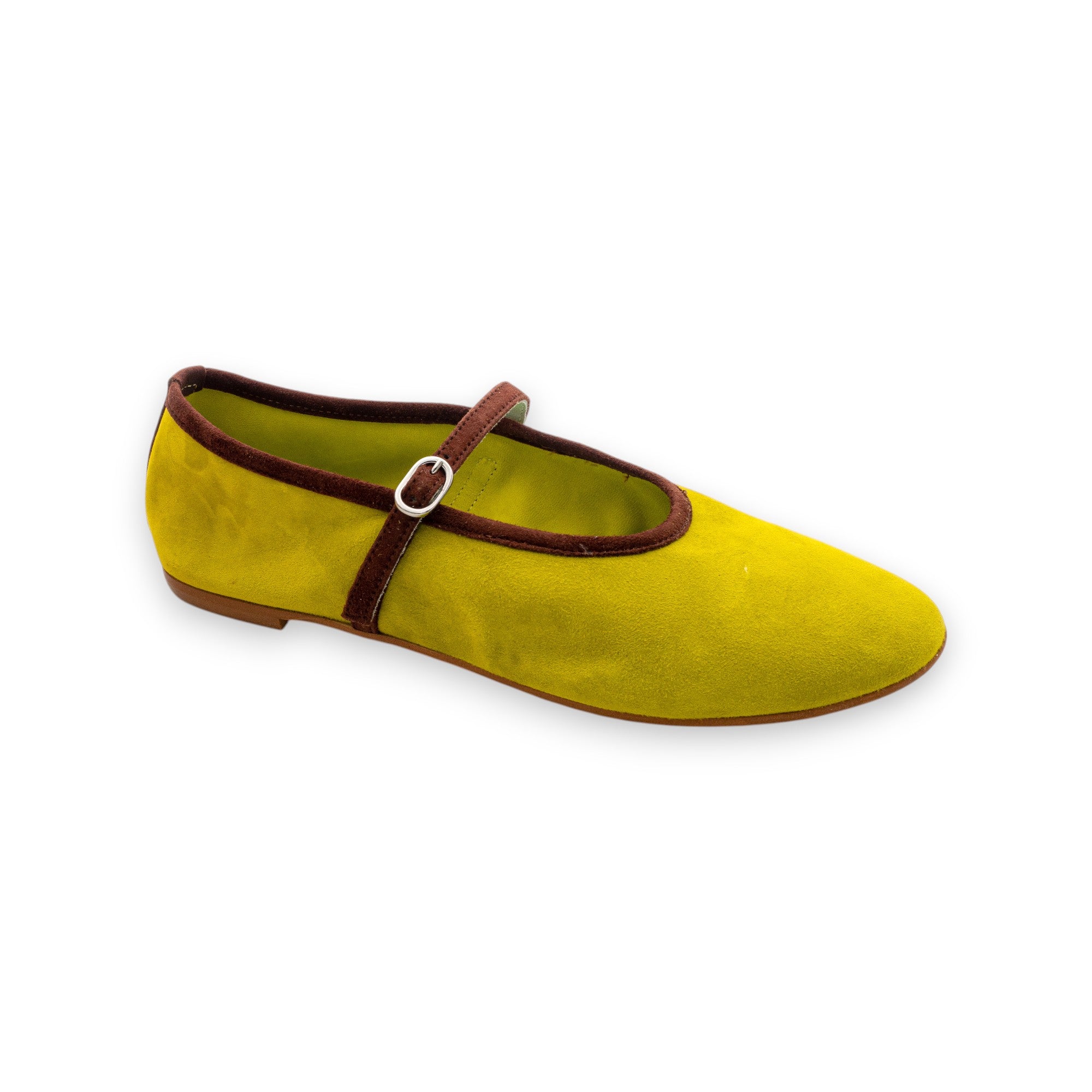 Belle Vie Ballerina con Cinturino Donna Via Sole 2 Camoscio Acido Chacolat 3.666-8